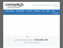 Tablet Screenshot of communitychurchlife.org